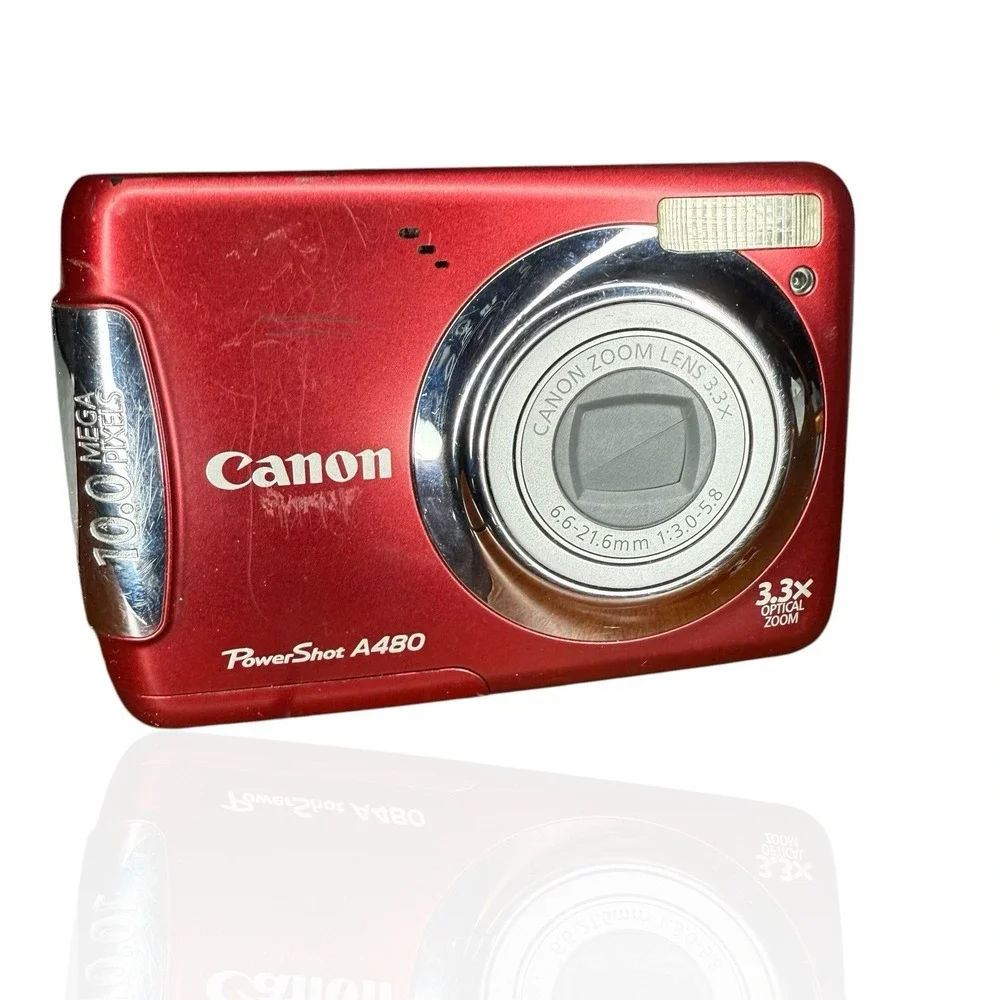 Canon PowerShot A480 Compact Digital Camera 10MP 3.3x Optical Zoom & Accessories